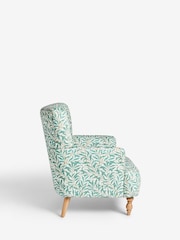 Clarke & Clarke William Morris Willow Boughs Teal Aurelio Accent Chair - Image 4 of 7