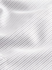 Grey EDIT Relaxed Fit 100% Cotton Single Cuff Striped Oxford Shirt - Image 8 of 8