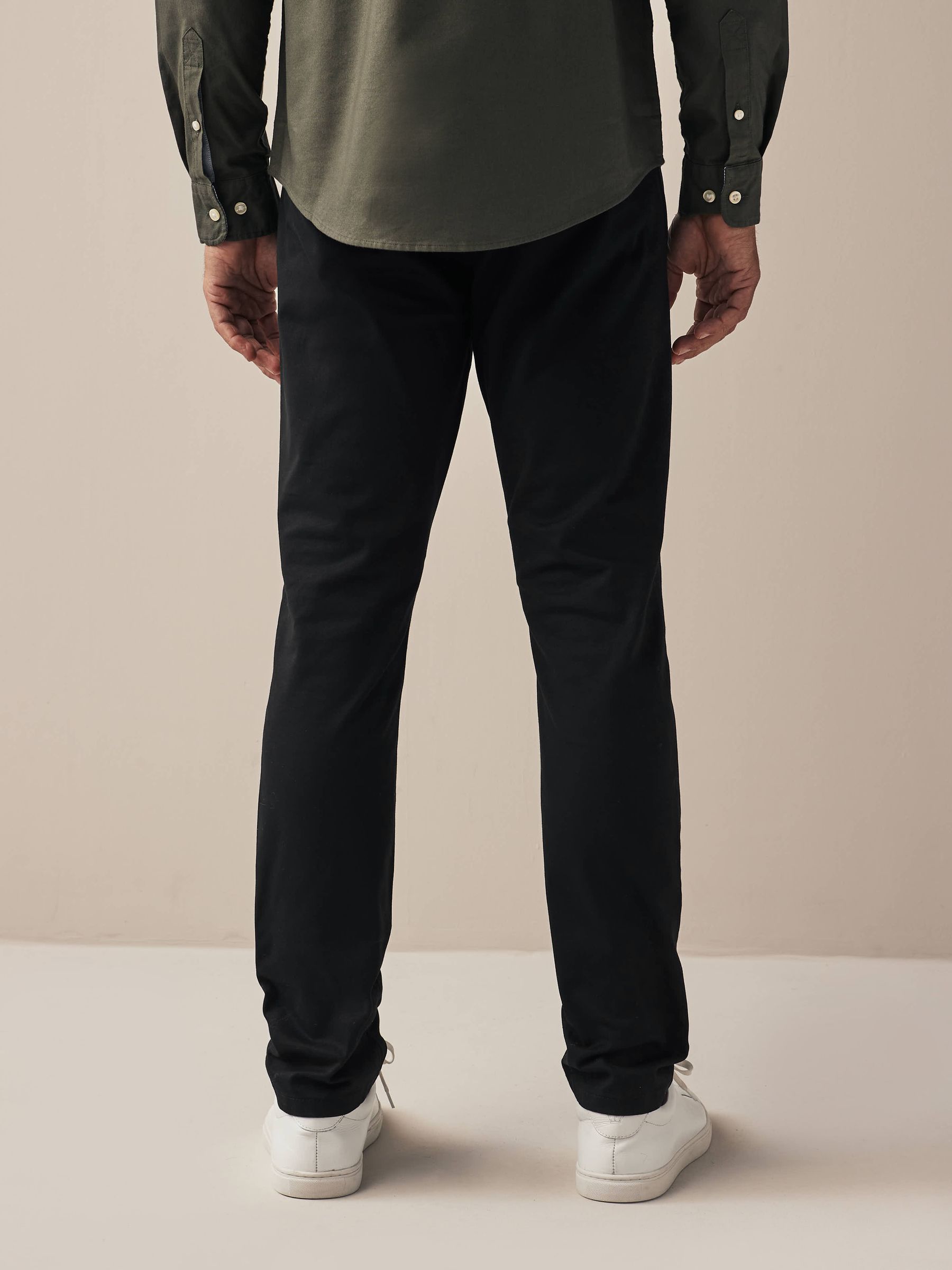 Buy Black Skinny Stretch Chino Trousers 2 Pack from the Next UK online shop
