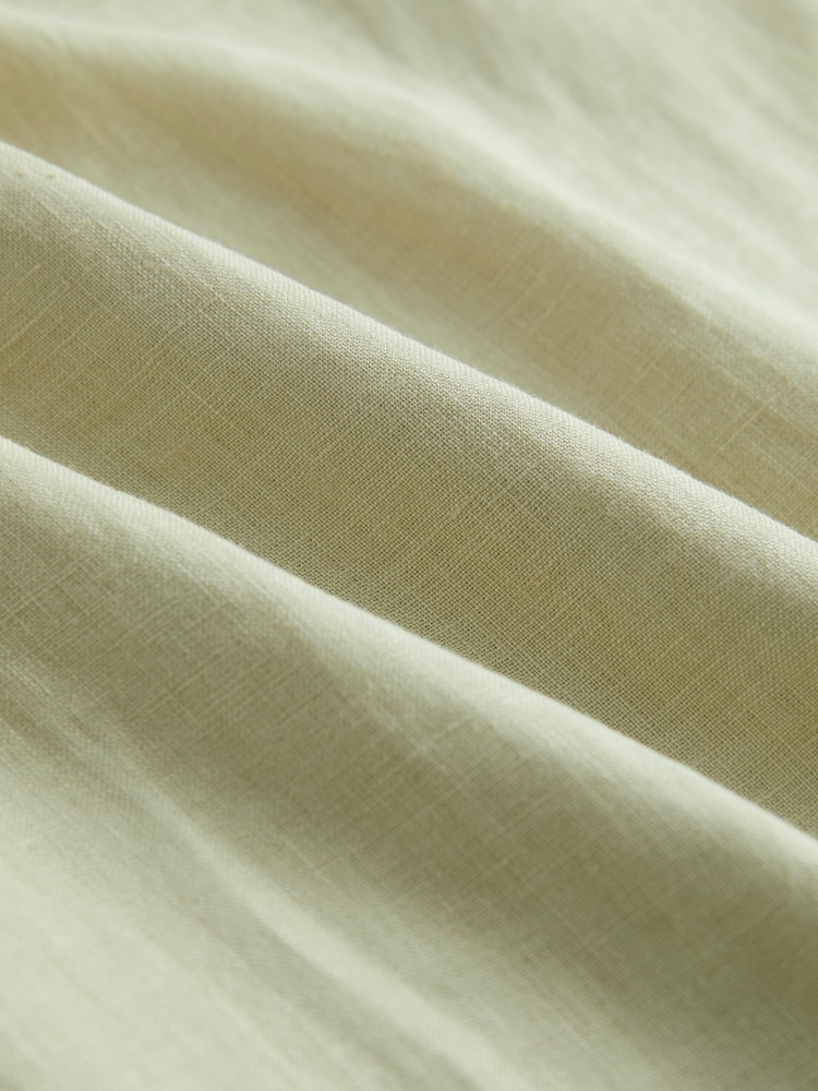 Sage Green Premium 100% Linen Wide Leg Trousers - Image 6 of 6