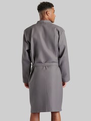 Loungeable Grey Mens 100% Cotton Waffle Dressing Gown - Image 2 of 2