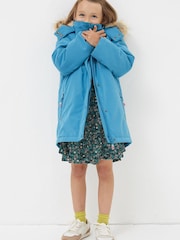 FatFace Turquoise Blue 3 In 1 Waterproof Coat - Image 1 of 4