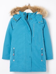 FatFace Turquoise Blue 3 In 1 Waterproof Coat - Image 4 of 4