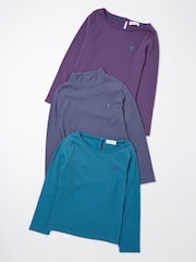 FatFace Green 3 Pack Rib T-Shirts - Image 2 of 9