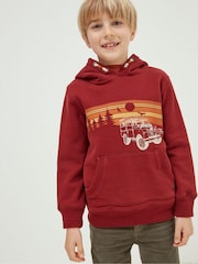 FatFace Red Land Rover Popover Hoodie - Image 1 of 4