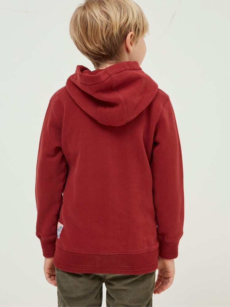 FatFace Red Land Rover Popover Hoodie - Image 2 of 4