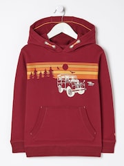 FatFace Red Land Rover Popover Hoodie - Image 4 of 4
