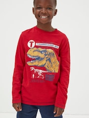 FatFace Red T-Rex Graphic T-Shirt - Image 1 of 6