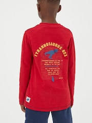 FatFace Red T-Rex Graphic T-Shirt - Image 2 of 6