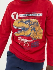 FatFace Red T-Rex Graphic T-Shirt - Image 3 of 6
