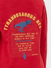 FatFace Red T-Rex Graphic T-Shirt - Image 4 of 6