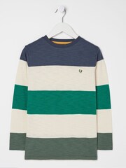 FatFace Green Long Sleeve T-Shirt 3 Pack - Image 4 of 5