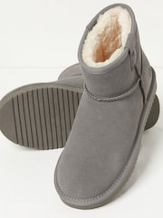 FatFace Grey Suede Slipper Boots - Image 3 of 4