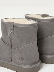 FatFace Grey Suede Slipper Boots - Image 4 of 4