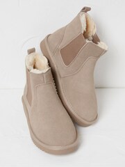 FatFace Mabel Natural Suede Slipper Boots - Image 3 of 3