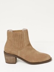 FatFace Brown Zara Block Heel Chelsea Boots - Image 1 of 5