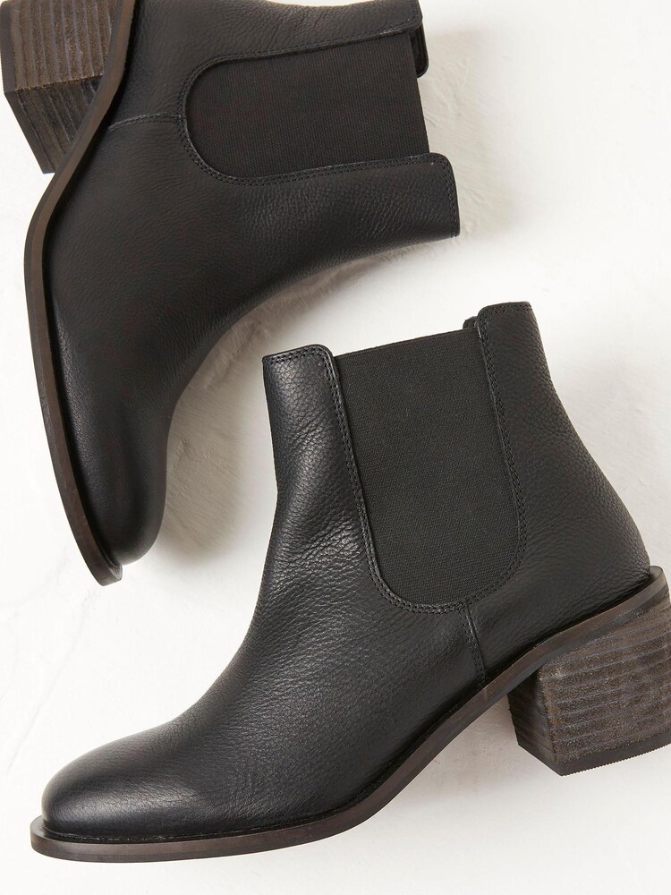 FatFace Black Zara Block Heel Chelsea Boots - Image 2 of 5