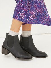 FatFace Black Zara Block Heel Chelsea Boots - Image 5 of 5