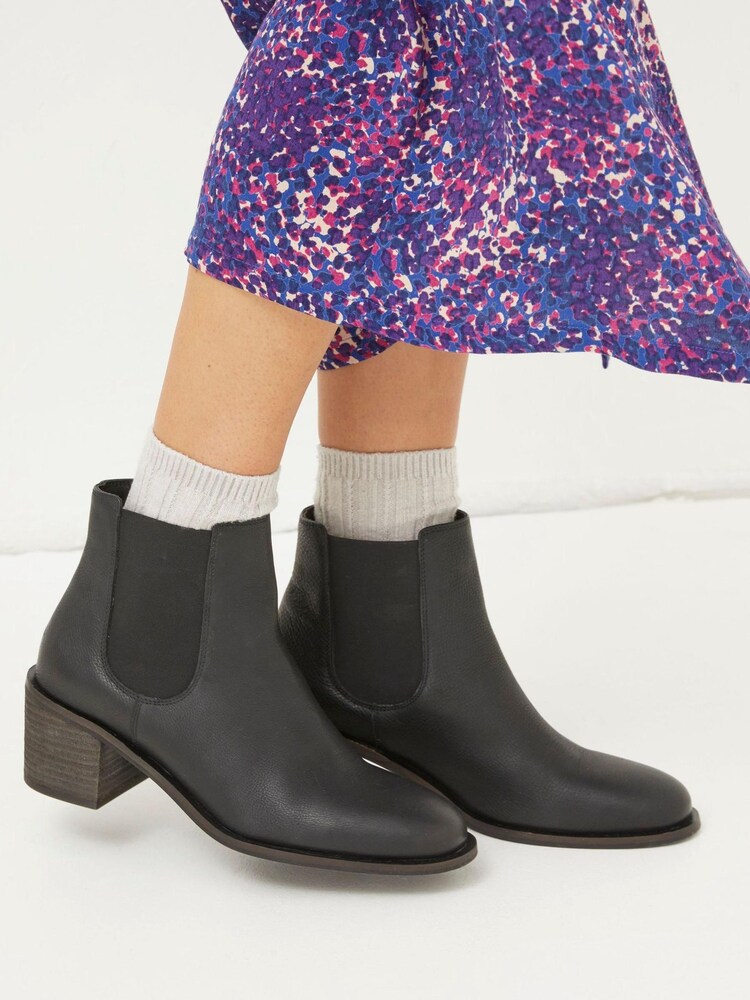 FatFace Black Zara Block Heel Chelsea Boots - Image 5 of 5