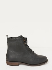 FatFace Black Catrin Lace Up Ankle Boots - Image 1 of 4