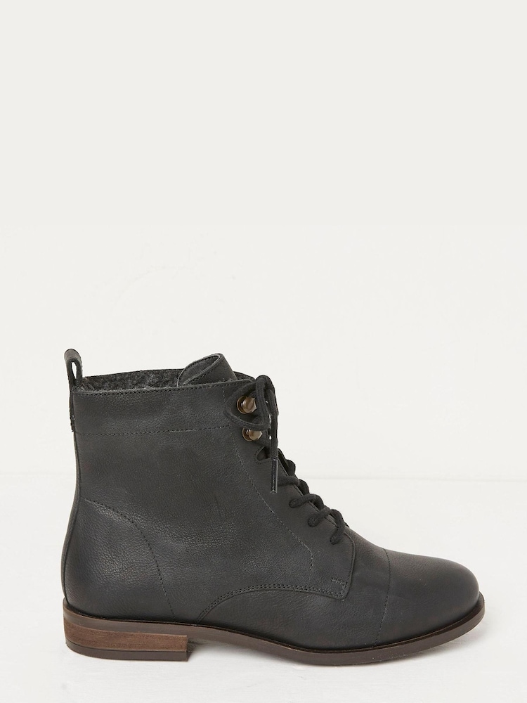 FatFace Black Catrin Lace Up Ankle Boots - Image 1 of 4