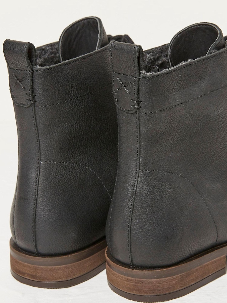 FatFace Black Catrin Lace Up Ankle Boots - Image 4 of 4