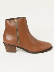FatFace Camel Betsy Zip Detail Ankle Boots - Image 1 of 4