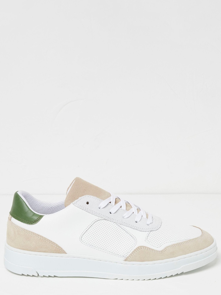 FatFace White Axel Skater Trainers - Image 1 of 4