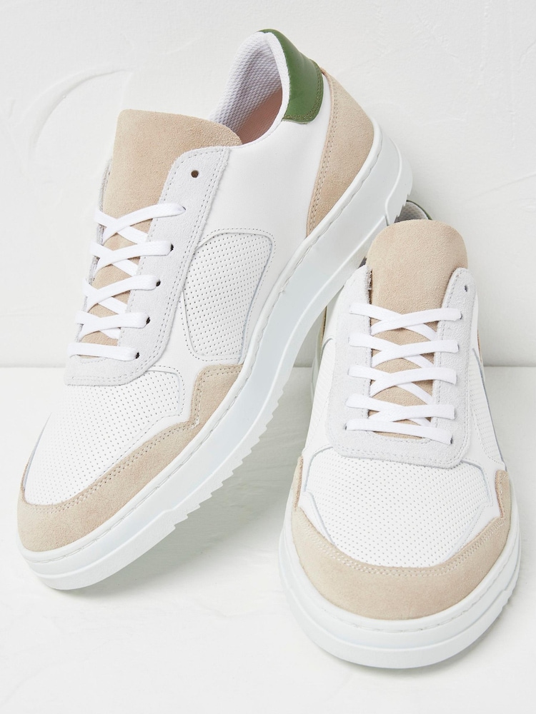 FatFace White Axel Skater Trainers - Image 2 of 4