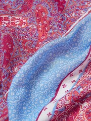 FatFace Pink Craft Paisley Lightweight Scarf - Image 2 of 2