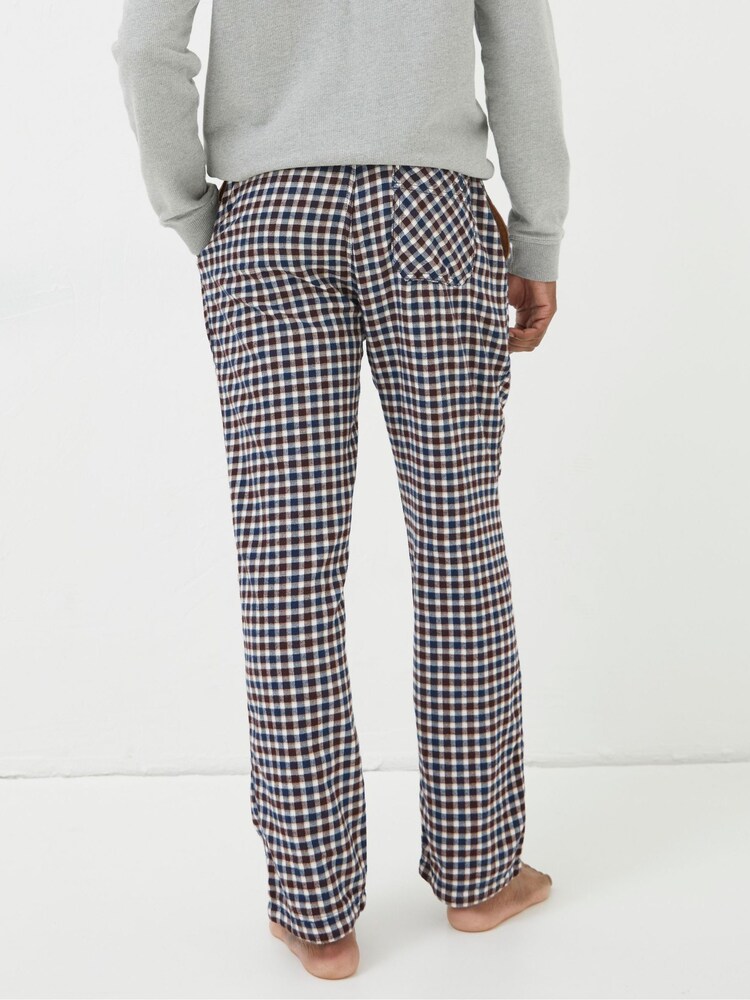 FatFace White Keswick Light Checked Pyjama Bottoms - Image 2 of 4