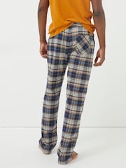 FatFace Blue Bainbridge Checked Pyjama Bottoms - Image 2 of 3