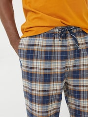 FatFace Blue Bainbridge Checked Pyjama Bottoms - Image 3 of 3