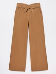 FatFace Brown Bodi Belted Drape Trousers - Image 5 of 5