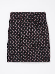 FatFace Black Jennie Floral Geo Jersey Skirt - Image 5 of 5