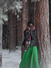 FatFace Bethany Black Biker Jacket - Image 6 of 7