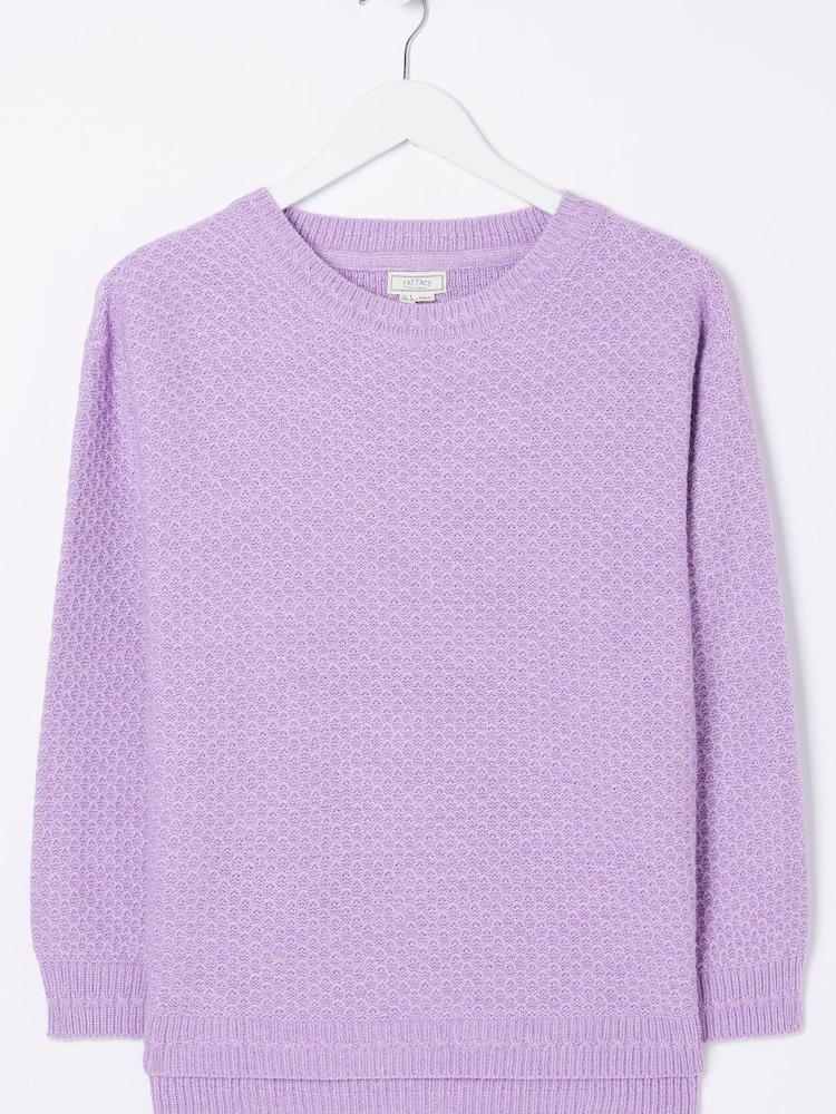 FatFace Purple Ellie Crew Jumper - Image 4 of 4
