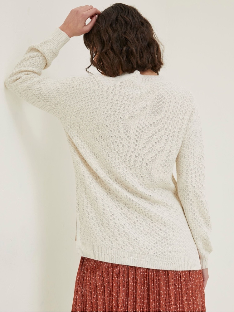 FatFace Ellie Natural Crew Jumper - Image 2 of 6