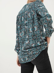 FatFace Green Betty Mirror Floral Tunic - Image 2 of 6
