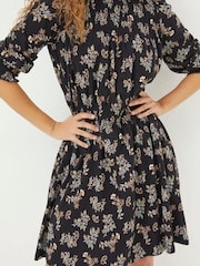 FatFace Black Krishan Craft Floral Jersey Dress - Image 5 of 7