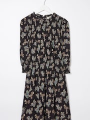 FatFace Black Krishan Craft Floral Jersey Dress - Image 7 of 7