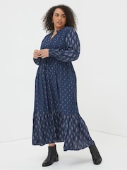 FatFace Blue Jolene Ink Ditsy Maxi Dress - Image 3 of 7