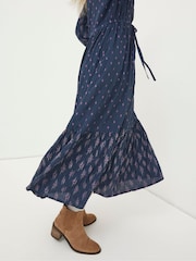 FatFace Blue Jolene Ink Ditsy Maxi Dress - Image 4 of 7