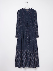 FatFace Blue Jolene Ink Ditsy Maxi Dress - Image 7 of 7