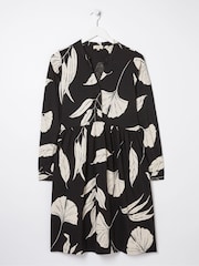 FatFace Black Elsie Twilight Leaves Jersey Dress - Image 6 of 6