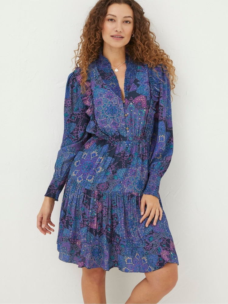 FatFace Darcey Kleid mit Mosaik-Geomuster - Bild 1 von 6