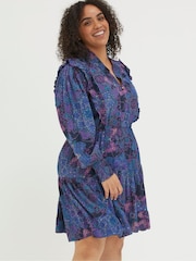 FatFace Darcey Kleid mit Mosaik-Geomuster - Bild 2 von 6