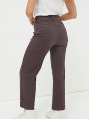 FatFace Purple Keswick Wide Leg Cropped Jeans - Image 2 of 6