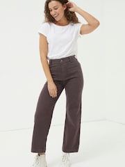 FatFace Purple Keswick Wide Leg Cropped Jeans - Image 3 of 6