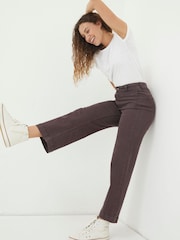FatFace Purple Keswick Wide Leg Cropped Jeans - Image 4 of 6